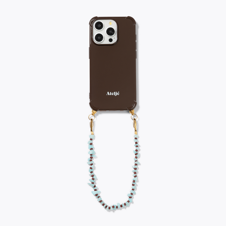 Dark brown recycled iPhone case with Infinite cord - PRE ORDER