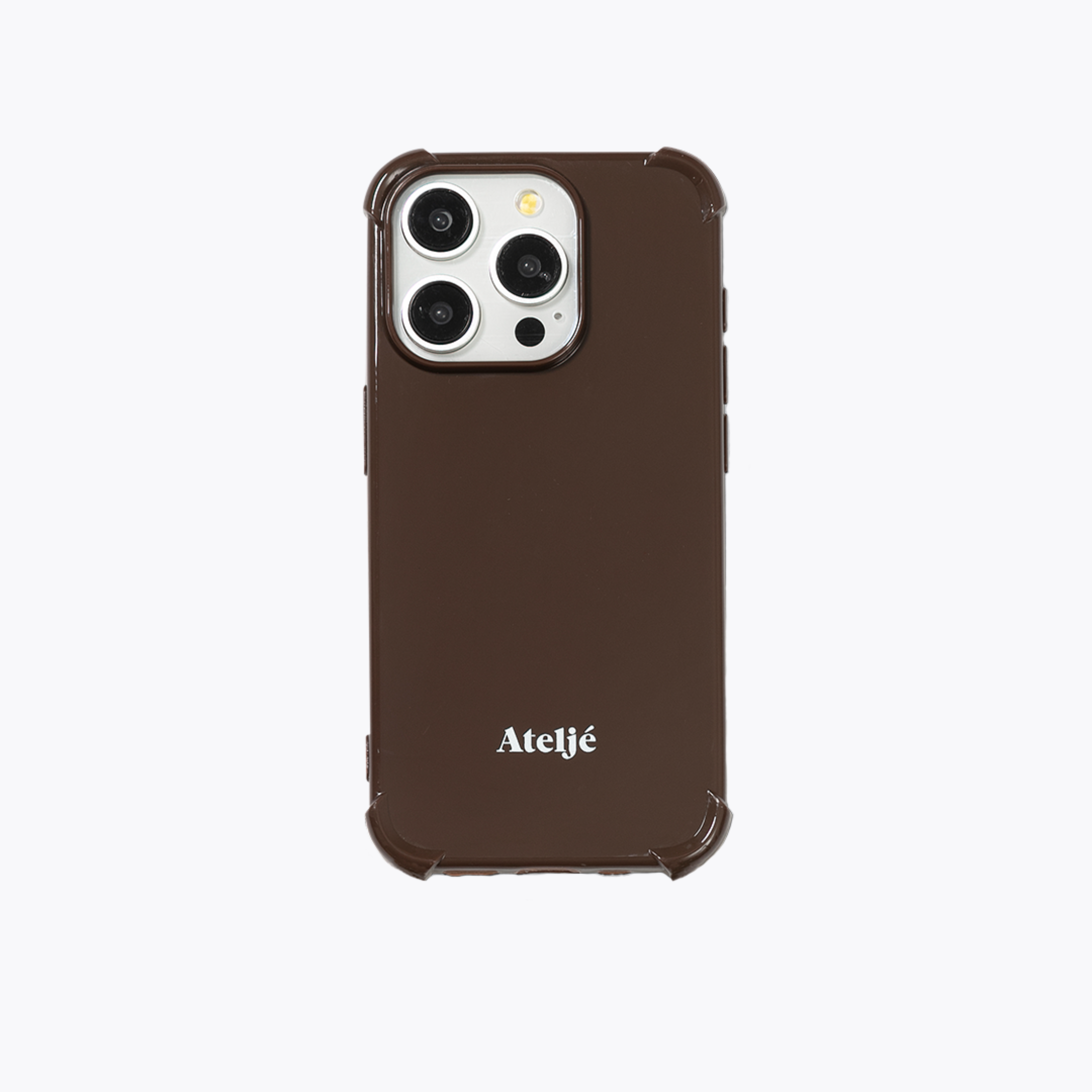 Dark brown recycled iPhone case - no rings