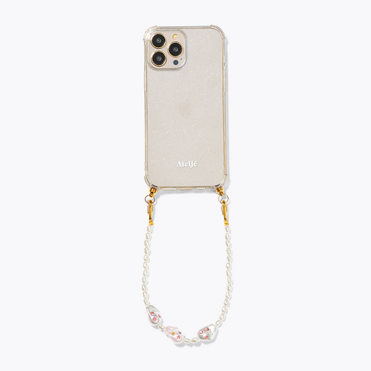 Glitter case with Stardust Pearl cord - PRE-ORDER