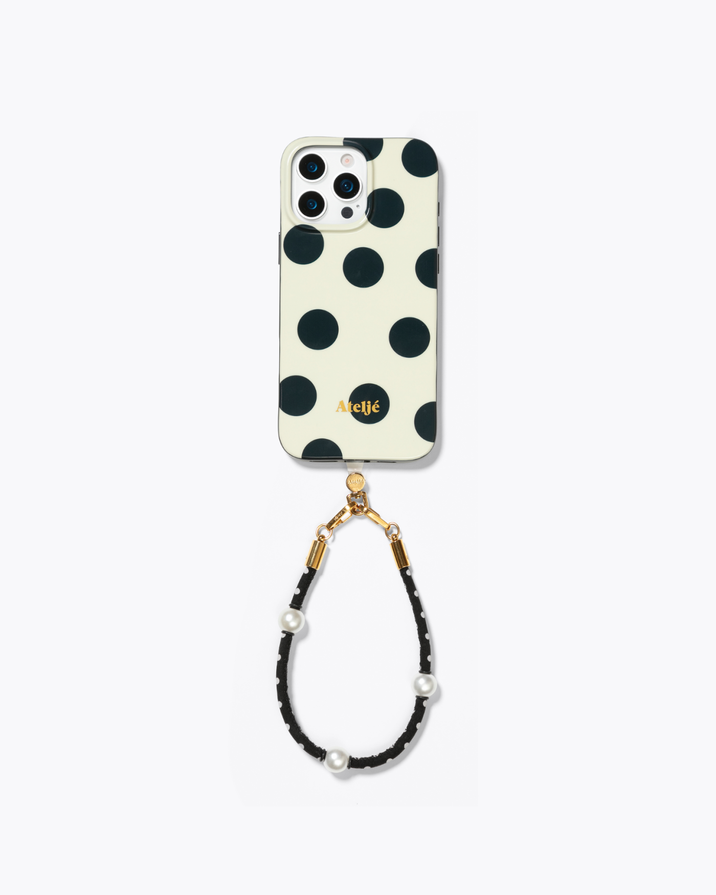 iPhone case (PC) - no rings | Ivory polkadot