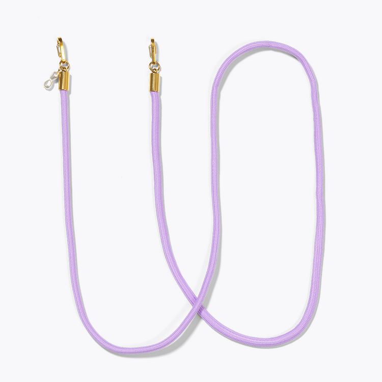 Transparant recycled iPhone case with Lavender and Goldie cord