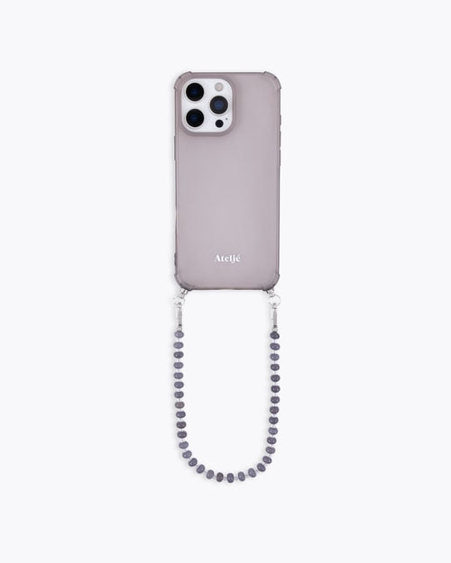 Mist recycled iPhone case with Slate cord