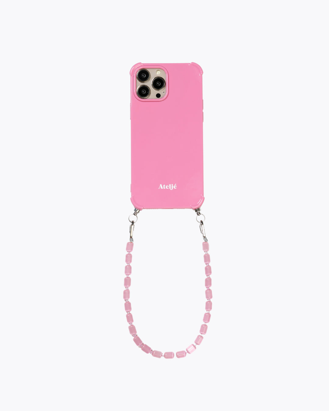 Motel pink recycled case with Love you bye cord