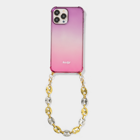 Atelje mystique disco darling phone case with gold silver phone cord