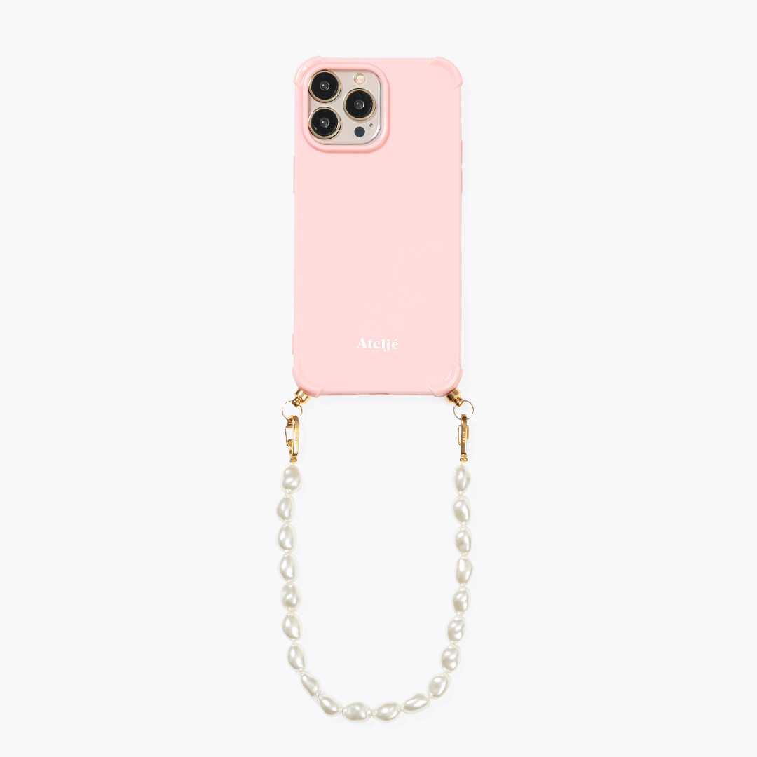 Pink clay recycled iPhone case - no cord