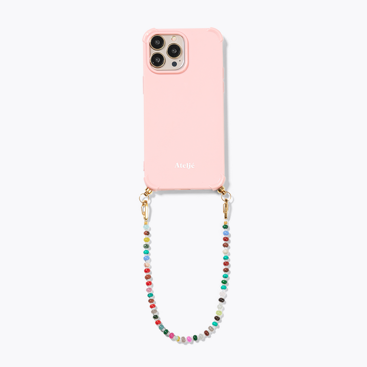 PRE-ORDER / Pink clay recycled iPhone case - no cord