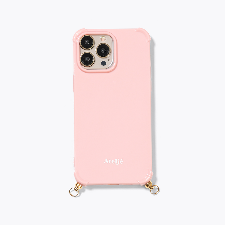 Pink clay recycled iPhone case with Cloudy cord