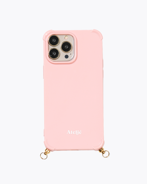 Recycled iPhone case - no cord | Pink clay