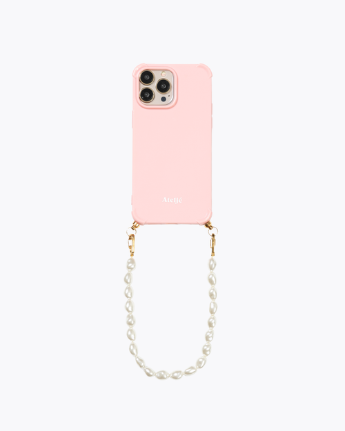 Pink clay recycled iPhone case with Cloudy 2.0 cord