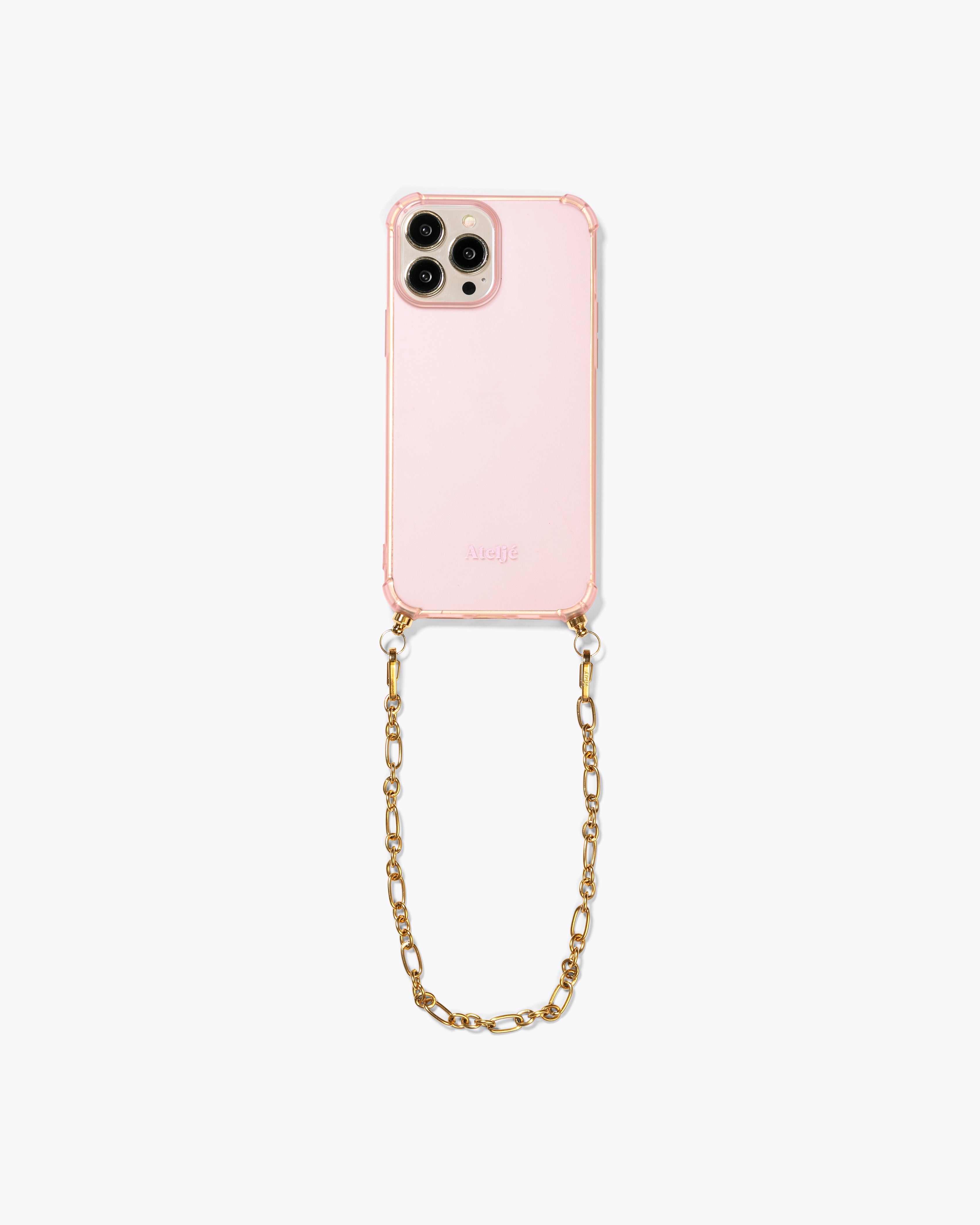 Pink haze recycled case with Cosmic gold cord