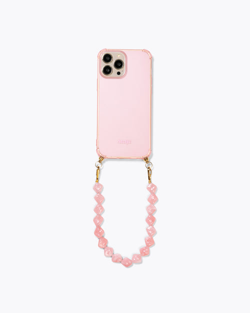 Pink haze recycled case with Pink twist cord