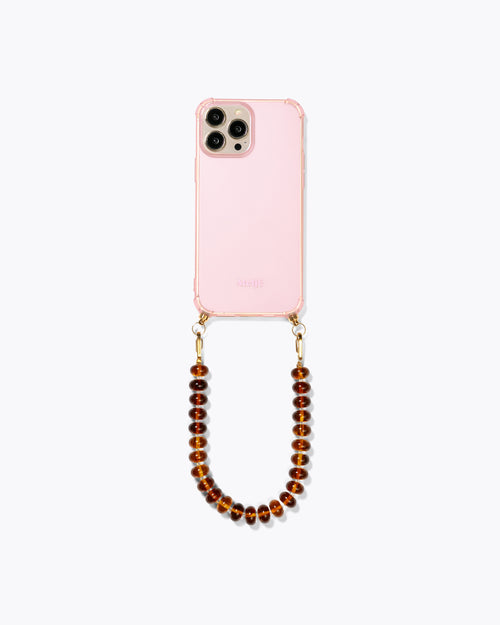 Pink haze recycled case with Sunbeads cord