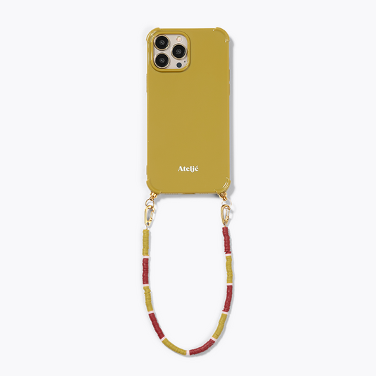 Pistachio green recycled iPhone case with Faded fall cord