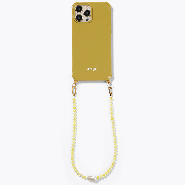 Pistachio green recycled iPhone case with Wild lime cord