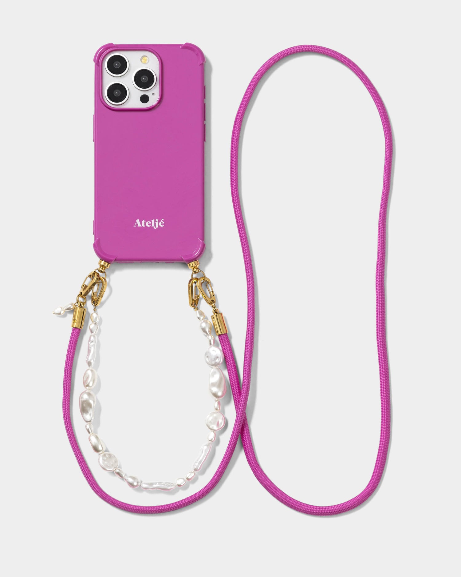Poppy Pink case with Beach Walk and Spice cords