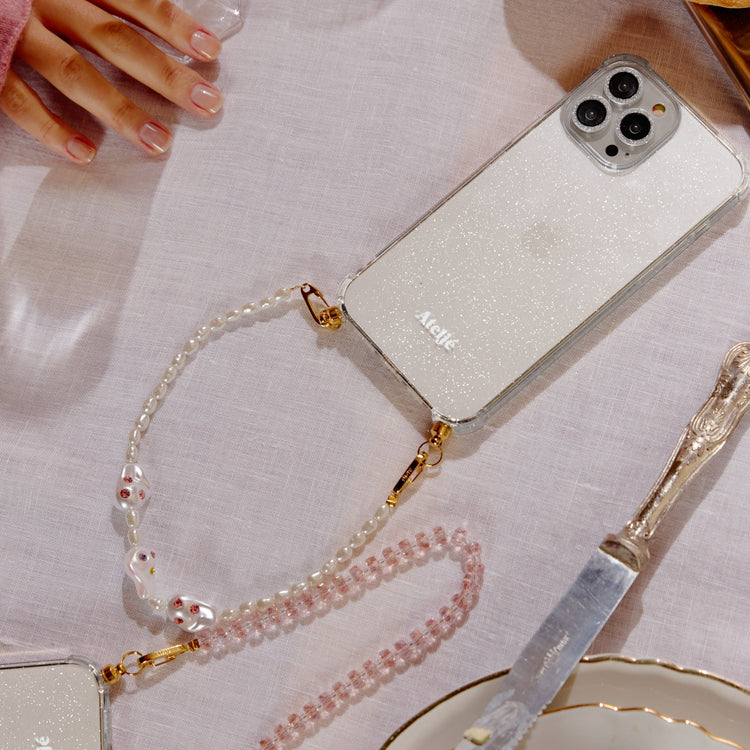 Glitter case with Stardust Pearl cord - PRE-ORDER