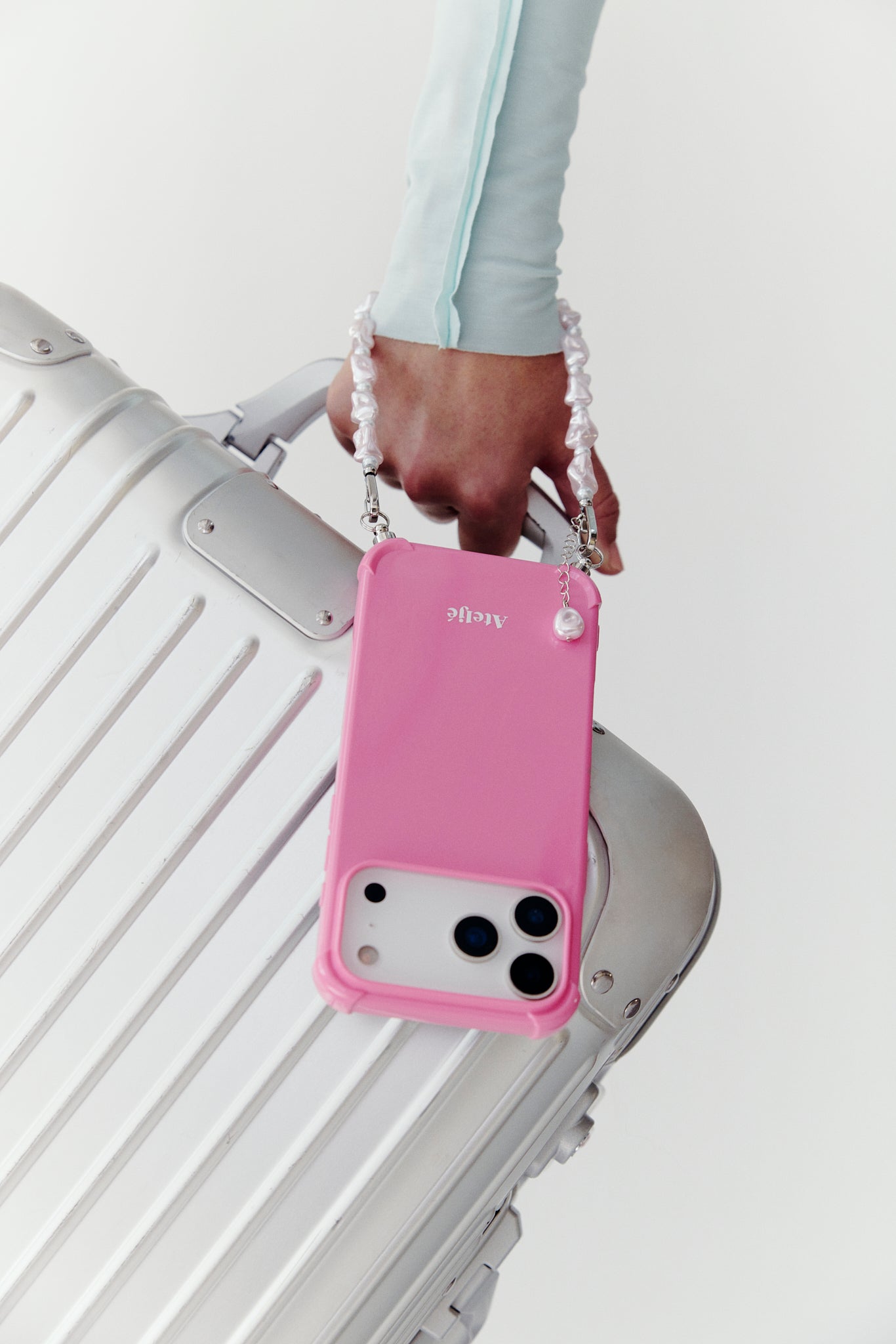 Motel pink recycled iPhone case - no cord