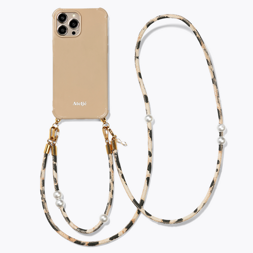 Sand recycled iPhone case with Posh Spice and Untamed cord