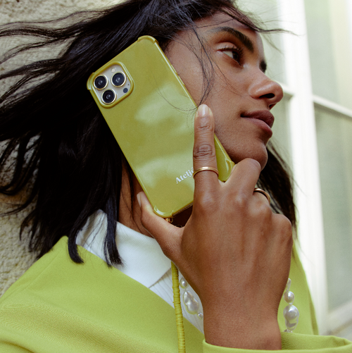 Pistachio green recycled iPhone case - no cord