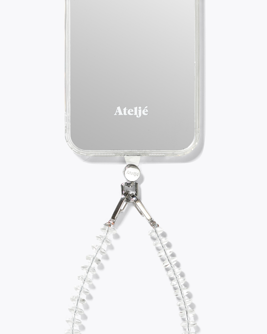 Phone cord connector - silver