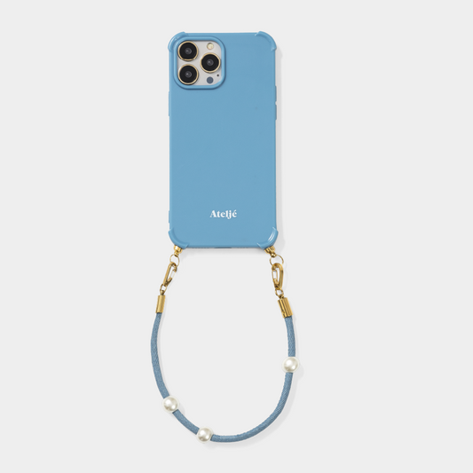 Something blue recycled iPhone case with Dreamy denim cord