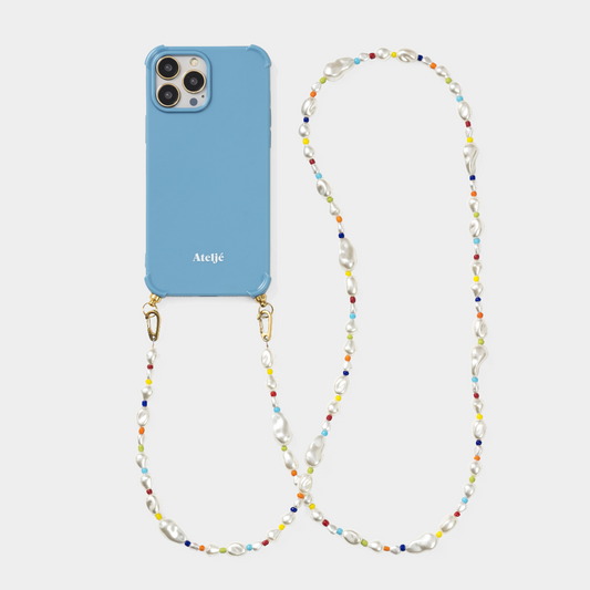 Something blue recycled iPhone case with Horizon cord