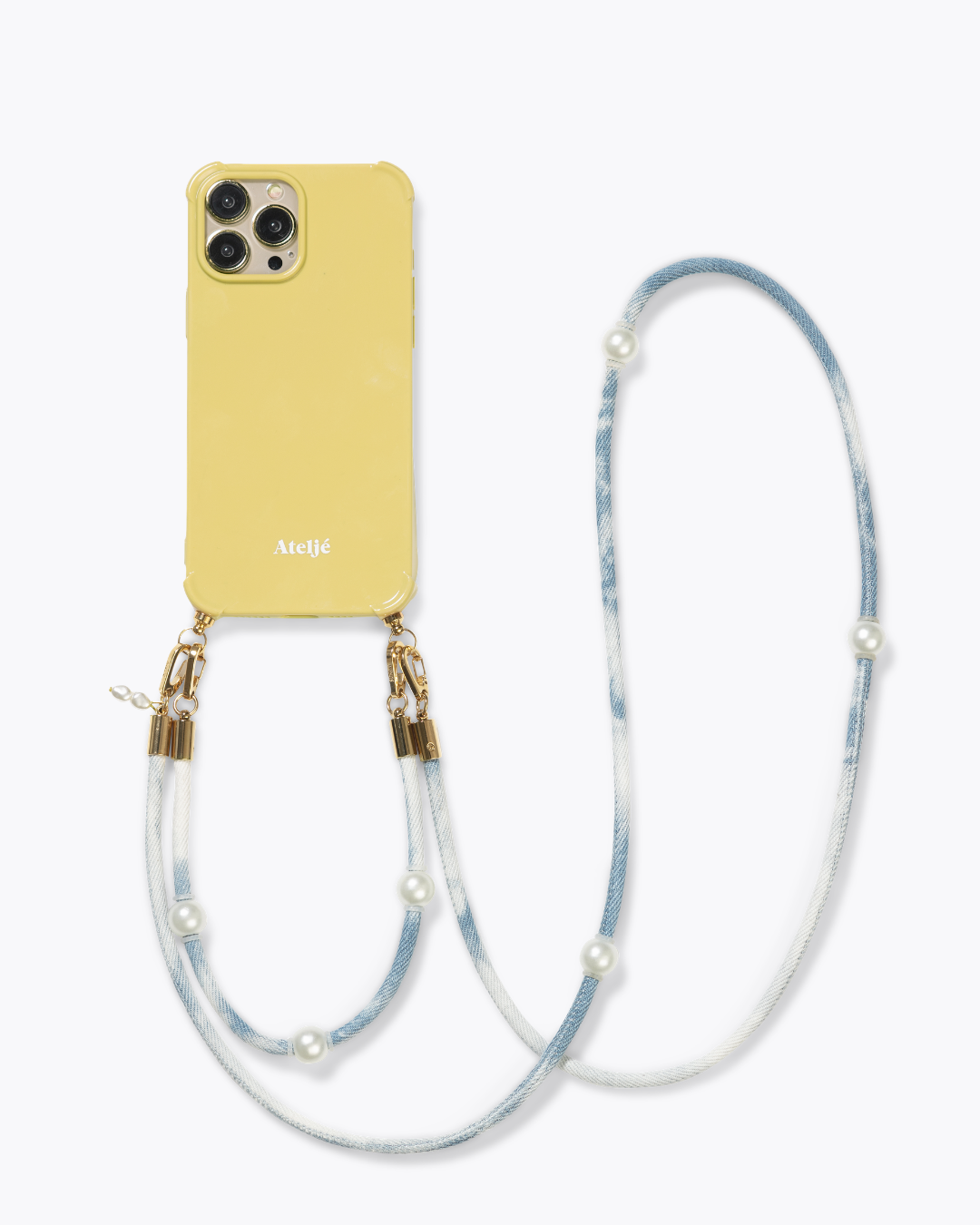 Sunlit recycled case with Effortless blue and Sky dye cord