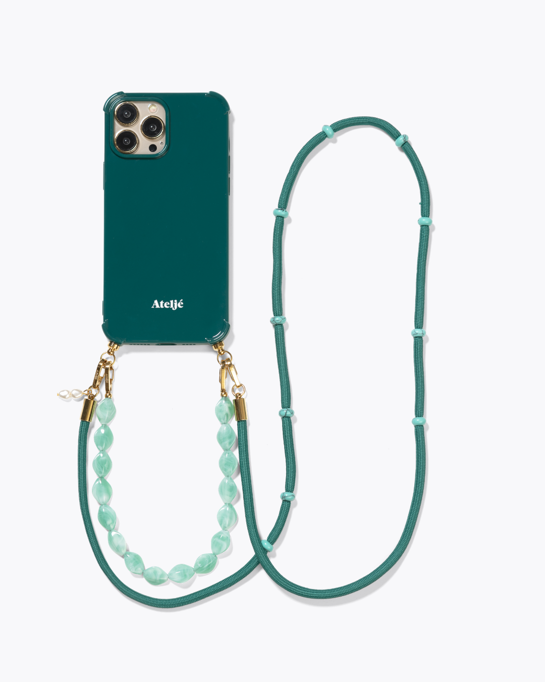 Teal recycled case with Destination and High road cord