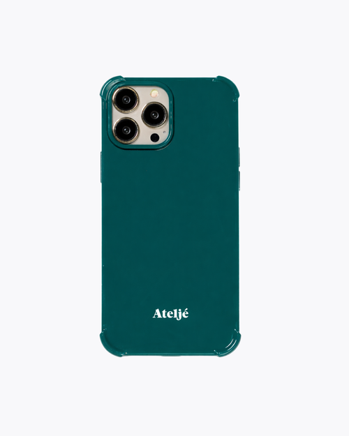Teal recycled iPhone case - no rings