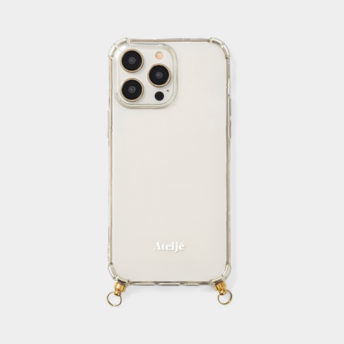 Transparent iphone case atelje attachable phone cords