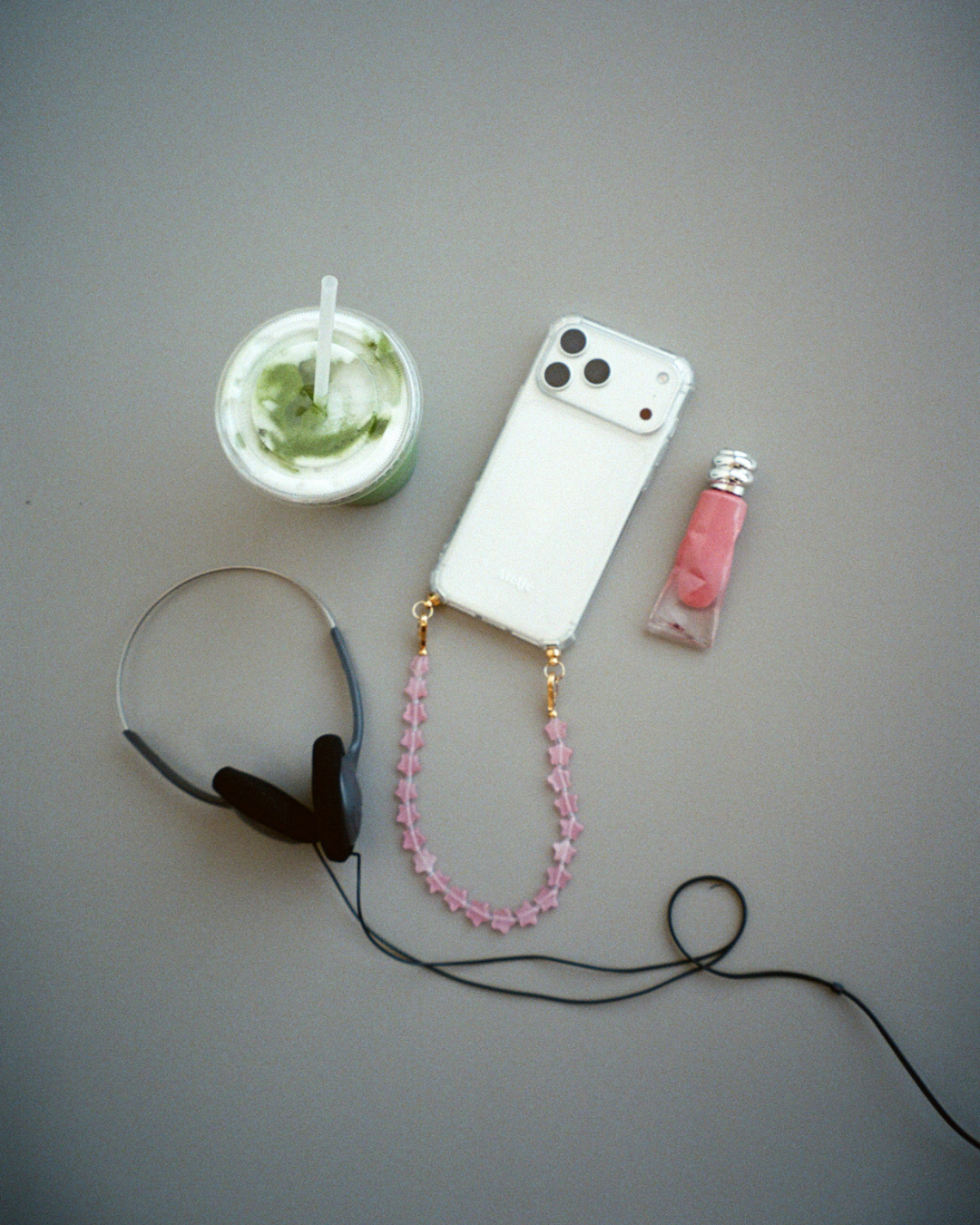 Transparent recycled iPhone case with Starway cord
