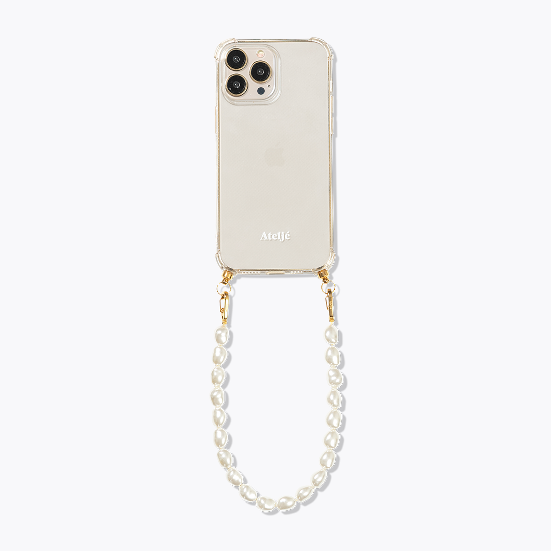 Transparent recycled iPhone case with Cloudy 2.0 cord
