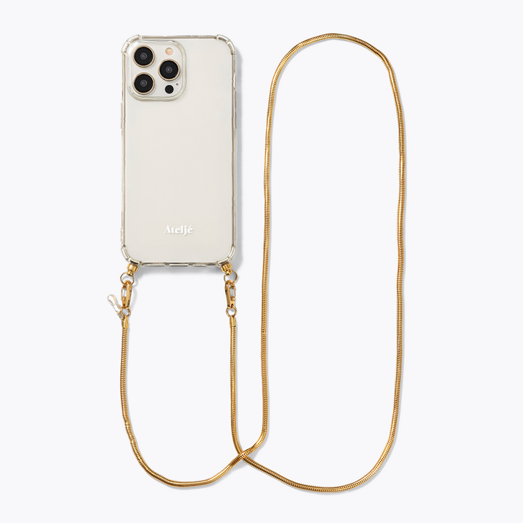 Transparant recycled iPhone case with Lucky cord