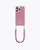 Velvet pink recycled iPhone case with Hibiscus cord