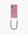 Velvet pink recycled iPhone case with Pebble cord