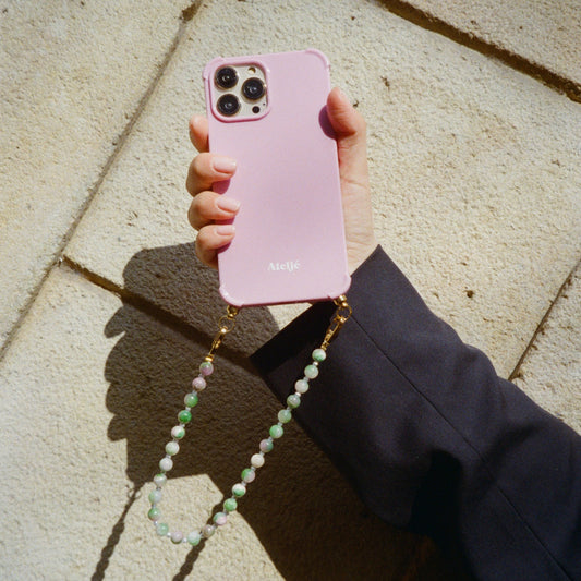 Vintage pink recycled case with Lemonade cord