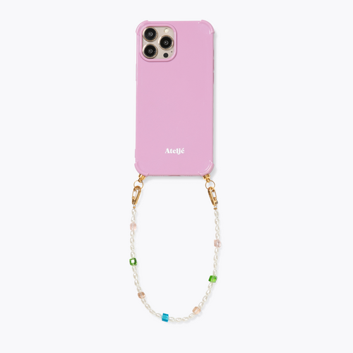 Vintage pink recycled case with High tide cord