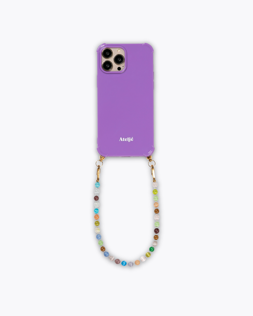 Violet recycled case with Multi cord