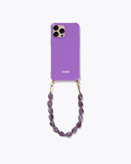 Violet recycled case with Orchid cord