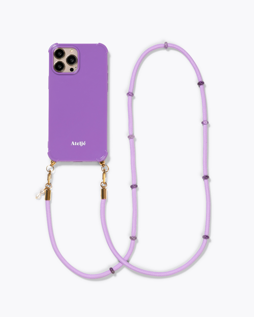 Violet recycled case with Ultraviolet cord