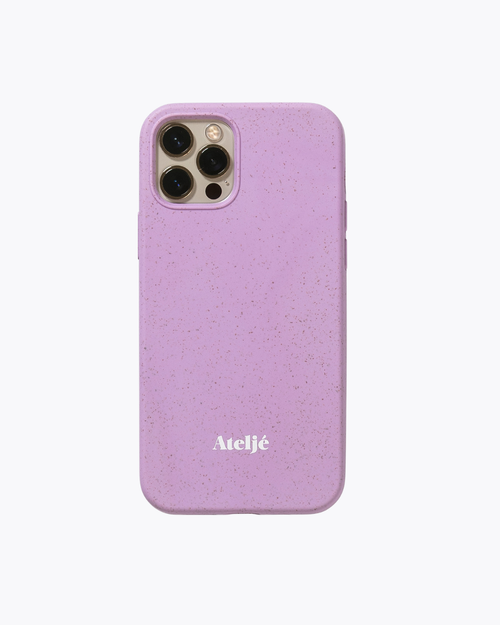 Fliederfarbene, biologisch abbaubare iPhone-Hülle – ohne Ringe