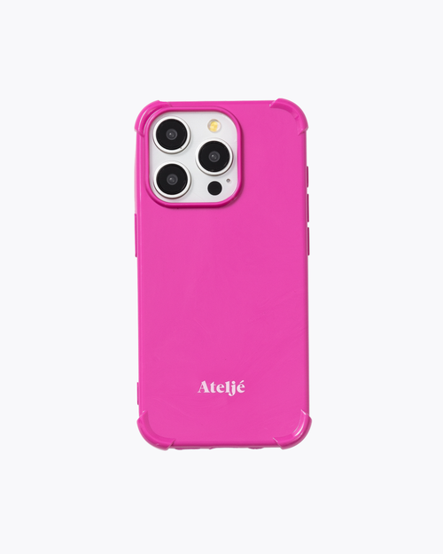 Poppy pink recycled iPhone case - no rings