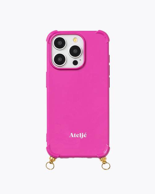 Poppy pink recycled iPhone case - no cord