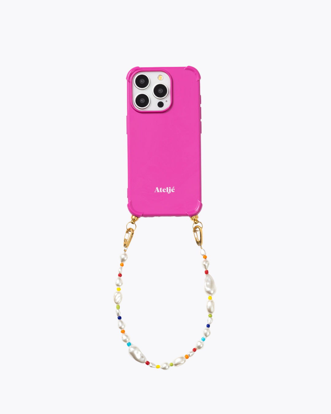 Poppy pink recycled iPhone case - no cord