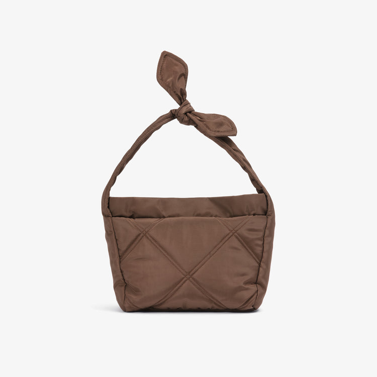 The bow bag (recycled) - Chocolate
