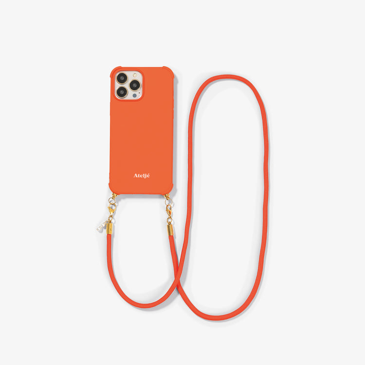 Recycled iPhone Burnt Orange case - no cord