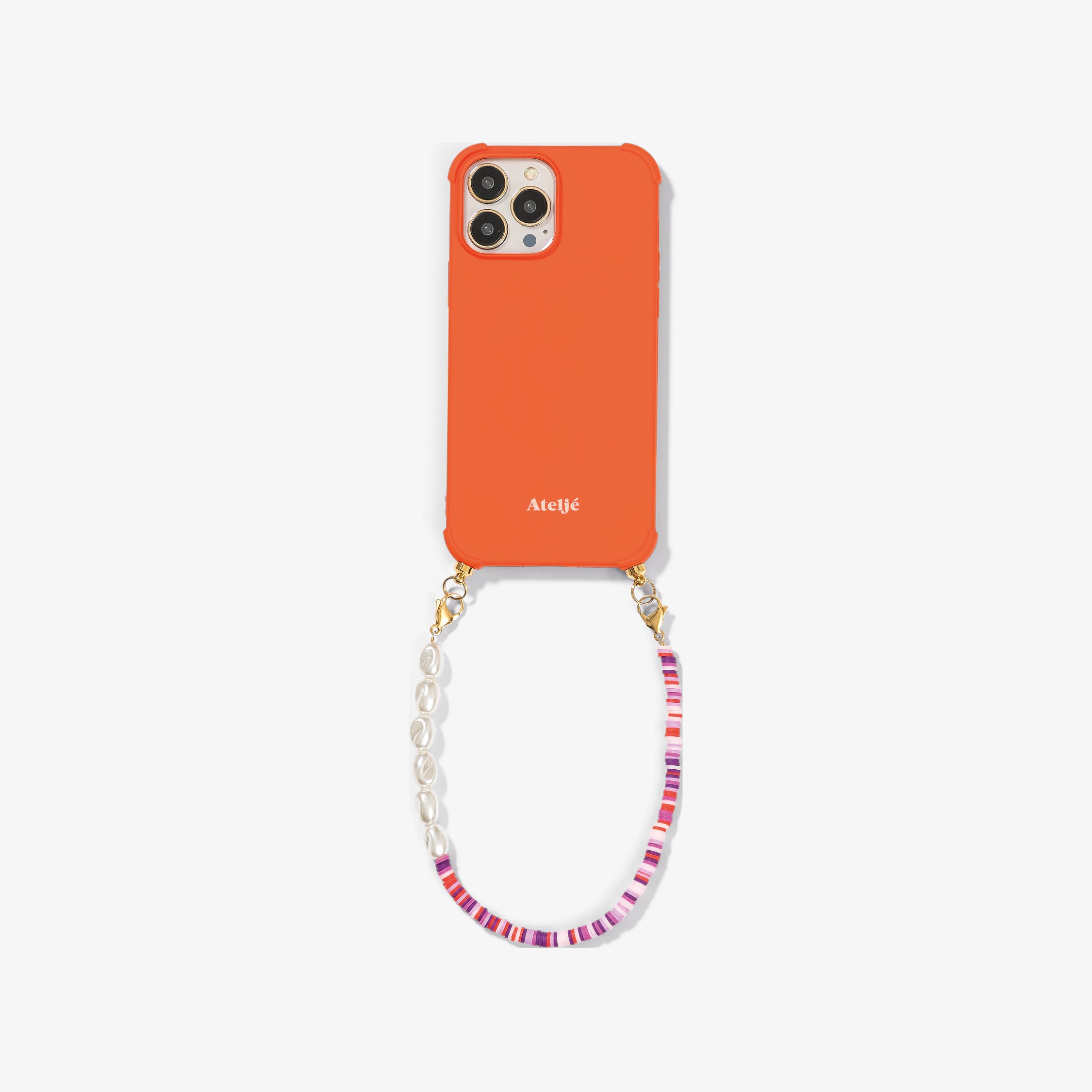 Burnt orange recycled iPhone case - no cord