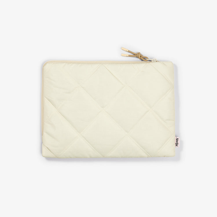Puffy recycled Sand laptop sleeve