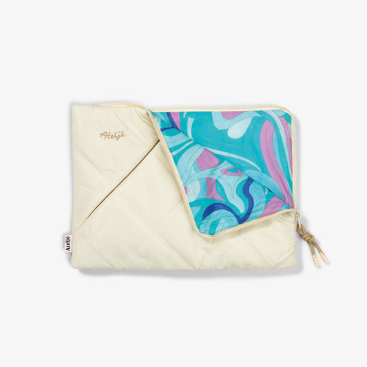 Puffy recycled laptop sleeve - Sand