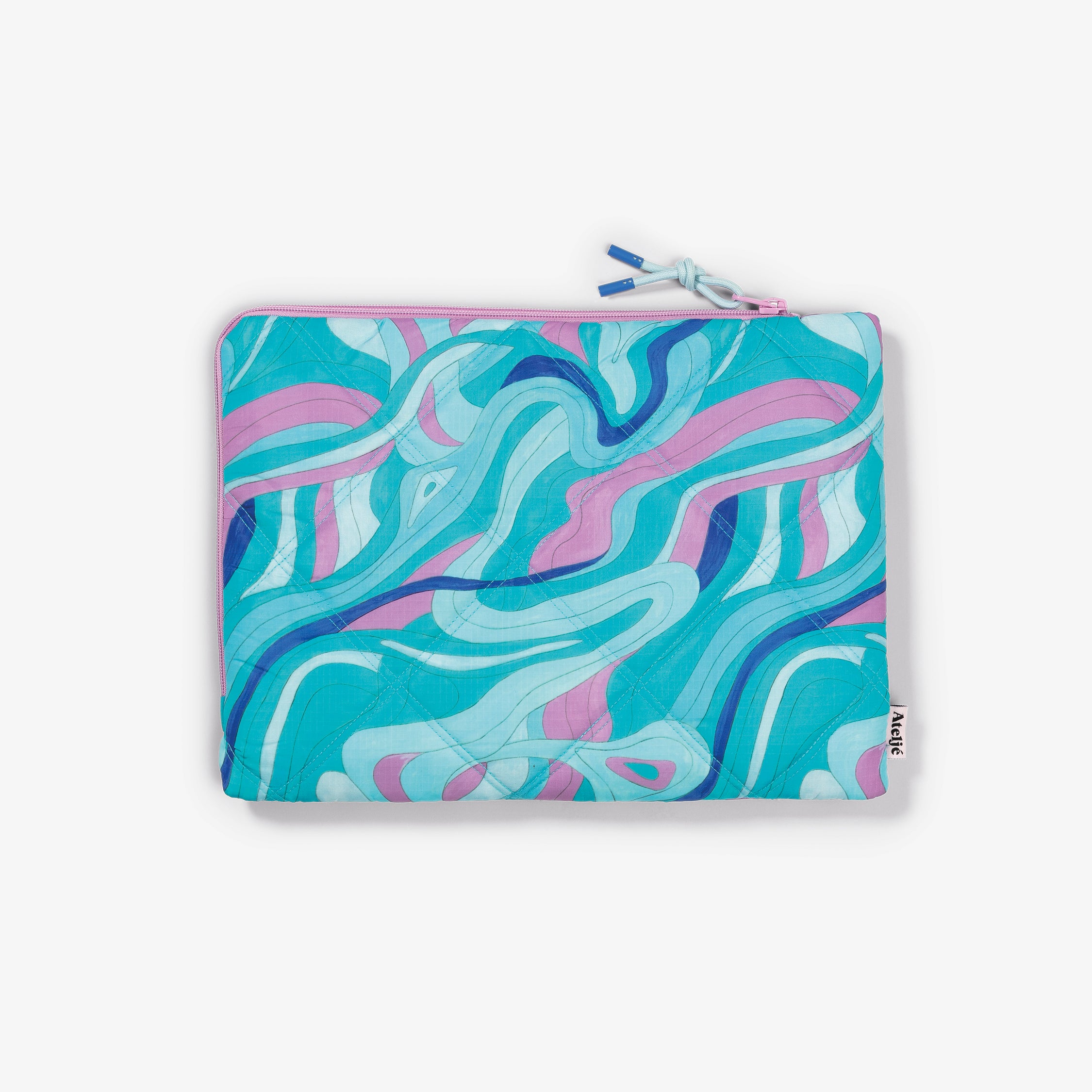 Puffy recycled laptop sleeve - Ride the wave